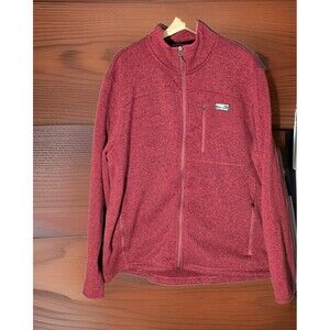 L.L. Bean Gorpcore Sweater Fleece Full Zip Jacket Mens XXL Red Heather